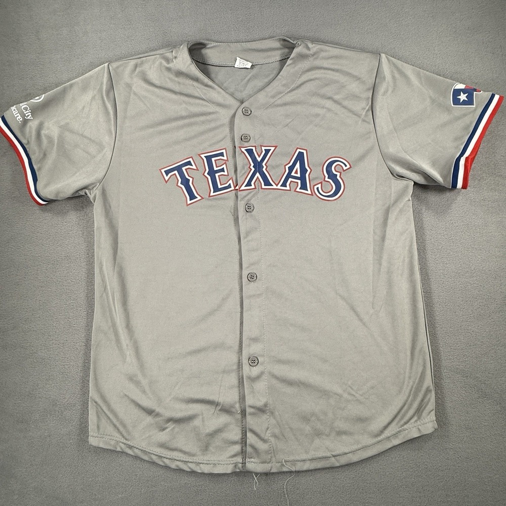 Texas Rangers Jersey Mens XL Pederson #4 Button Up Road Gray MLB Giveaway